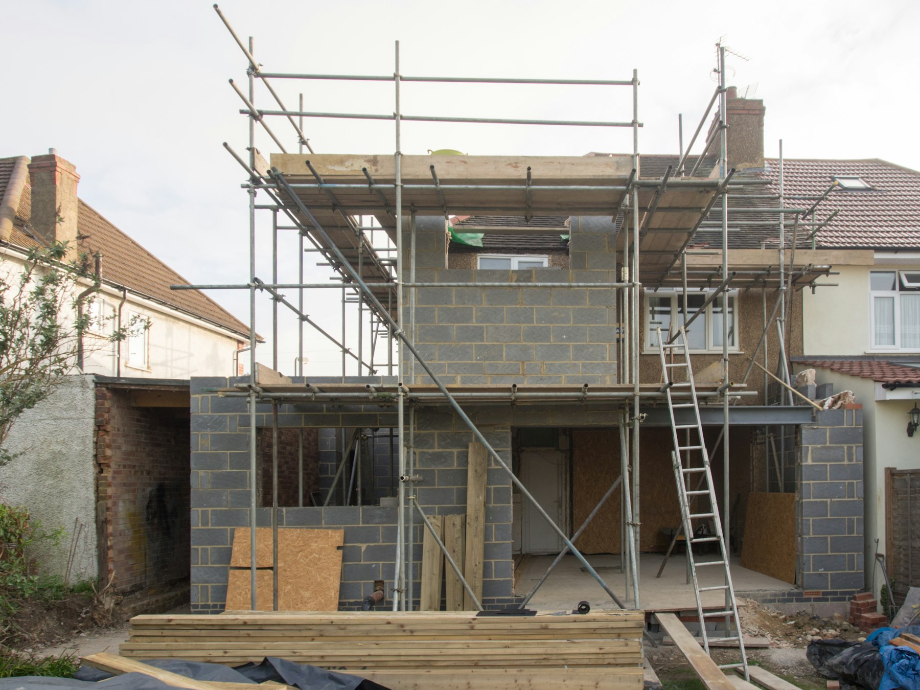 British brick house extension and renovation project